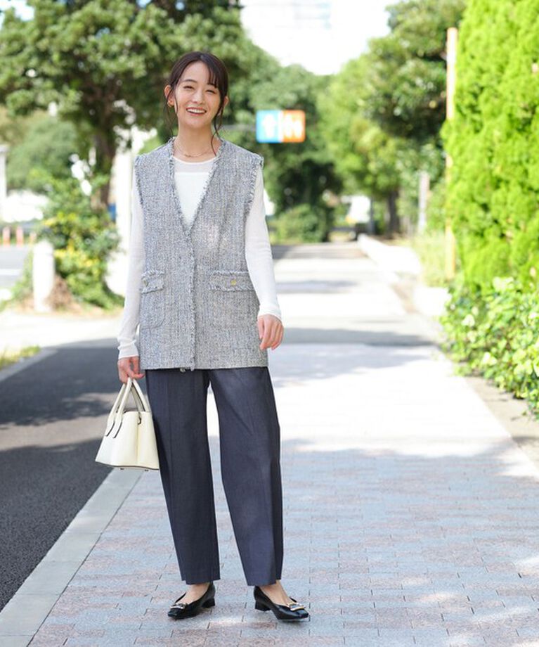UNITED ARROWS green label relaxing「［size SHORTあり］Greed グリード シャンブレー ストレート パンツ 」|スラックス|