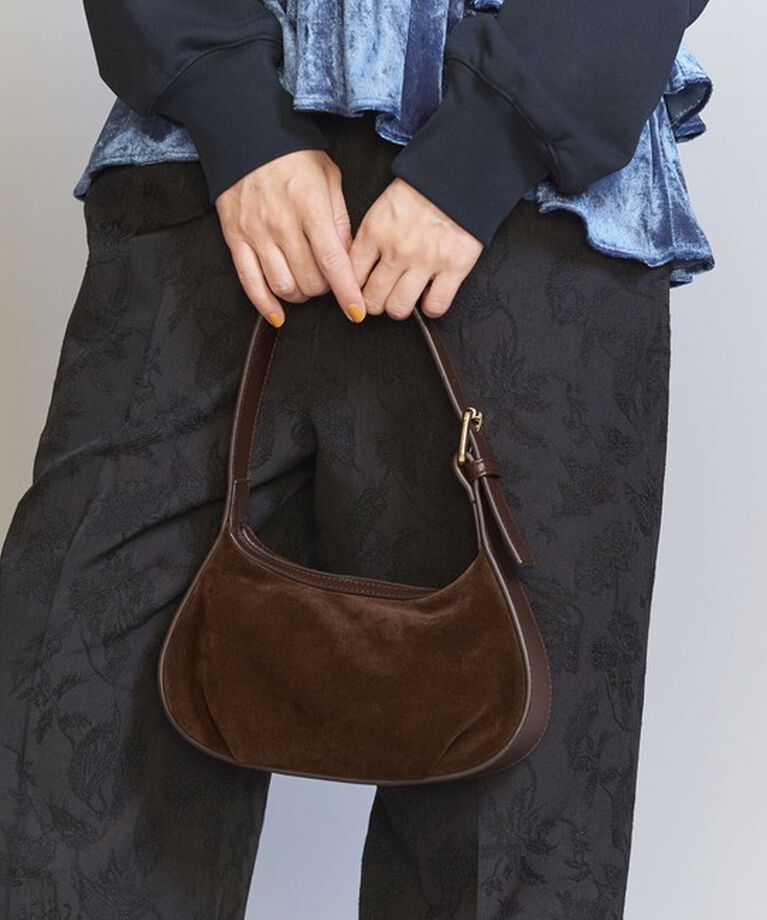 BEAUTY&YOUTH UNITED ARROWS「スエード ムーン ワイドベルト ワンショルダーバッグ」|ショルダー・メッセンジャー|DK.BROWN