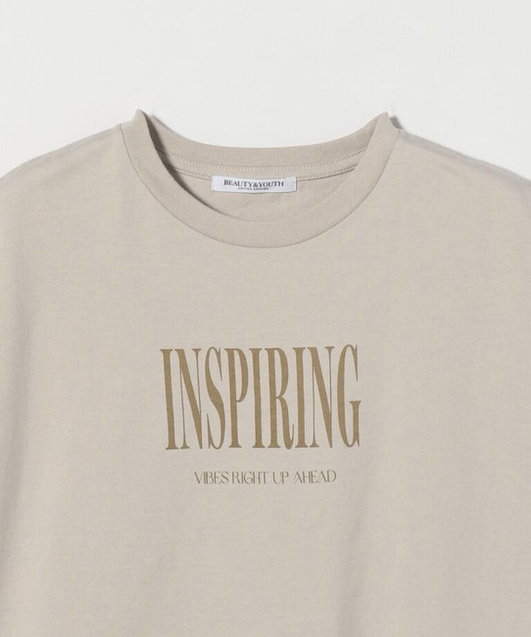 BEAUTY&YOUTH UNITED ARROWS「コットン ロゴプリント フレンチスリーブ Tシャツ」|Tシャツ・カットソー|