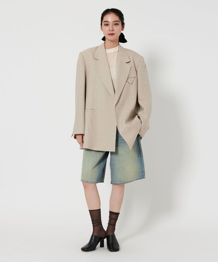 BEAUTY&YOUTH UNITED ARROWS「麻 オーバーサイズ ジャケット」|テーラードジャケット|