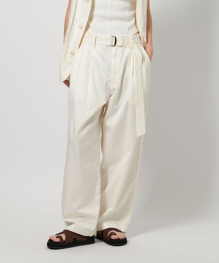 BEAUTY&YOUTH UNITED ARROWS「キュプラブレンド ベルテッド パンツ」|その他|WHITE