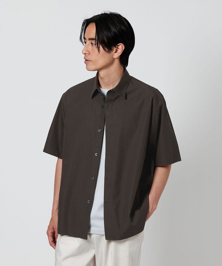 BEAUTY&YOUTH UNITED ARROWS「ピーチスキン スクエア フォルム シャツ」|シャツ・ブラウス|DK.GRAY