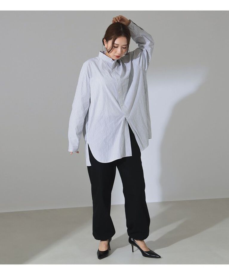Demi-Luxe BEAMS 「TICCA / コットン スタンドネック スクエアシャツ」|シャツ・ブラウス|