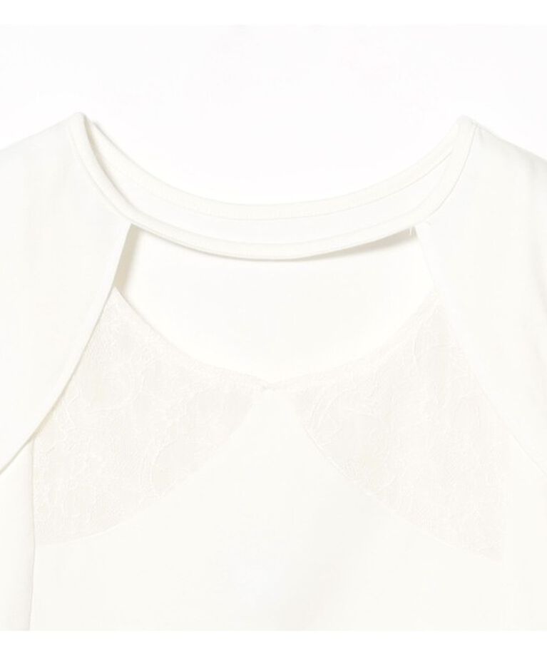 Ray BEAMS 「Ray BEAMS / レース キリカエ ハーフスリーブ Tシャツ」|Tシャツ・カットソー|