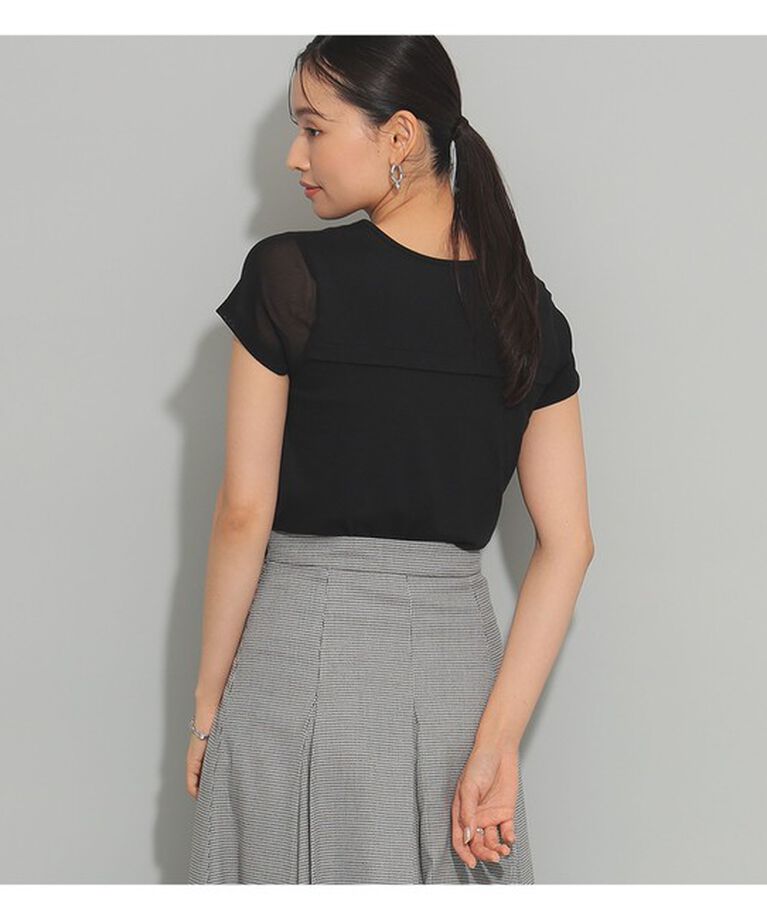 Ray BEAMS 「Ray BEAMS / レース キリカエ ハーフスリーブ Tシャツ」|Tシャツ・カットソー|