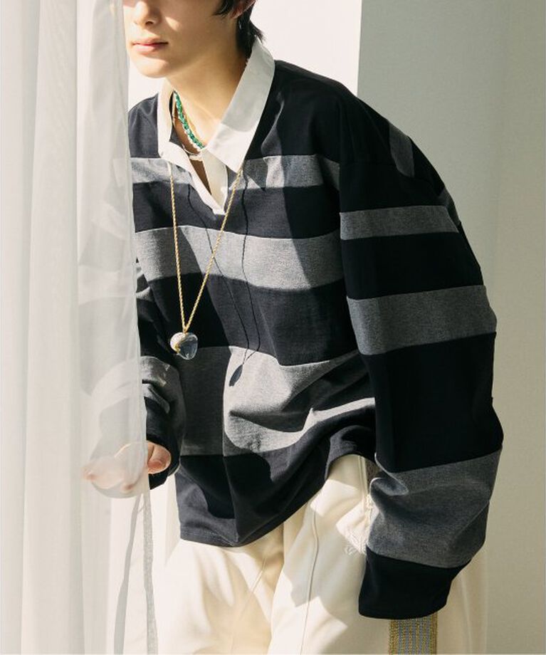  「RANDAM BORDER RUGBY SHIRT：カットソー」|Tシャツ・カットソー|ブラック
