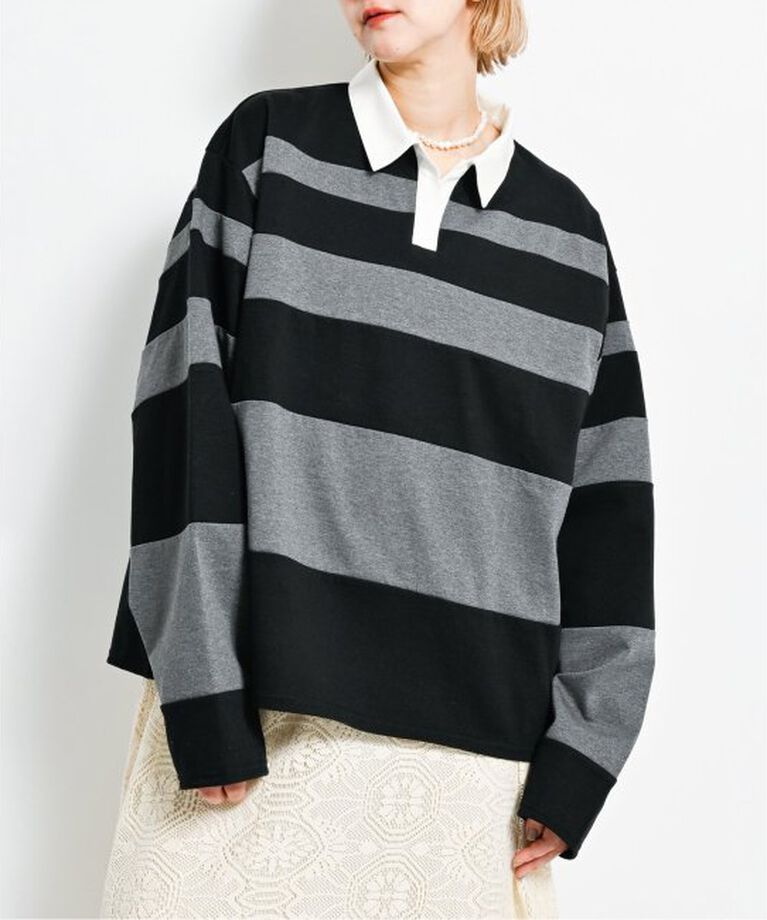  「RANDAM BORDER RUGBY SHIRT：カットソー」|Tシャツ・カットソー|