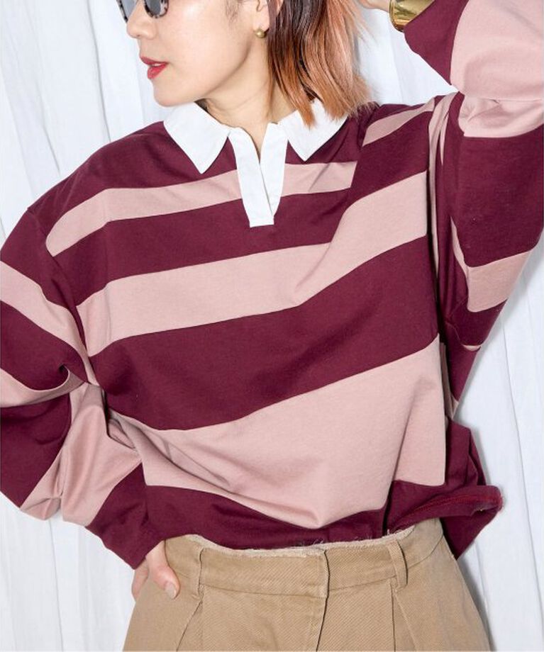 「RANDAM BORDER RUGBY SHIRT：カットソー」|Tシャツ・カットソー|