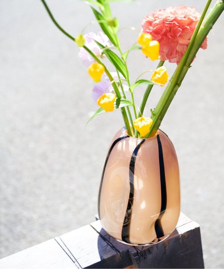 journal standard Furniture「FLOWER VASE STRIPE 20 花器　花瓶　フラワーベース」|その他|ベージュ