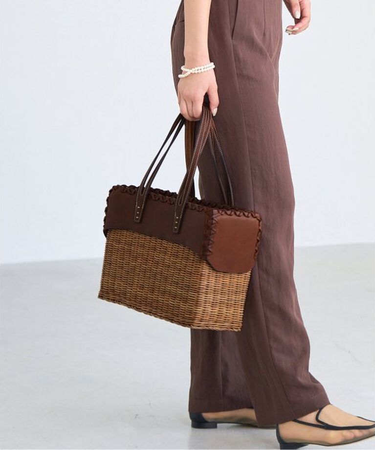 IENA「A VACATION/ア ヴァケーション RATTAN M バッグ 25SSA97-00-25」|かごバッグ|