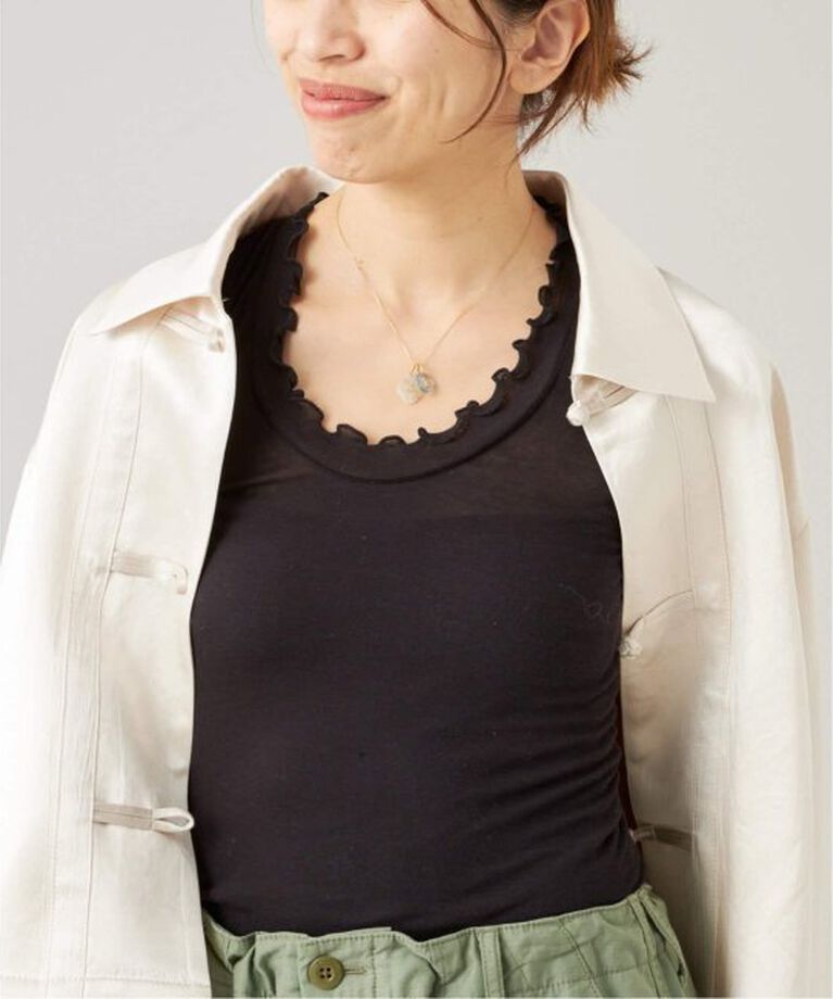 IENA LA BOUCLE「seamless basic./シームレスベーシック Flounce タンクトップ」|タンクトップ|