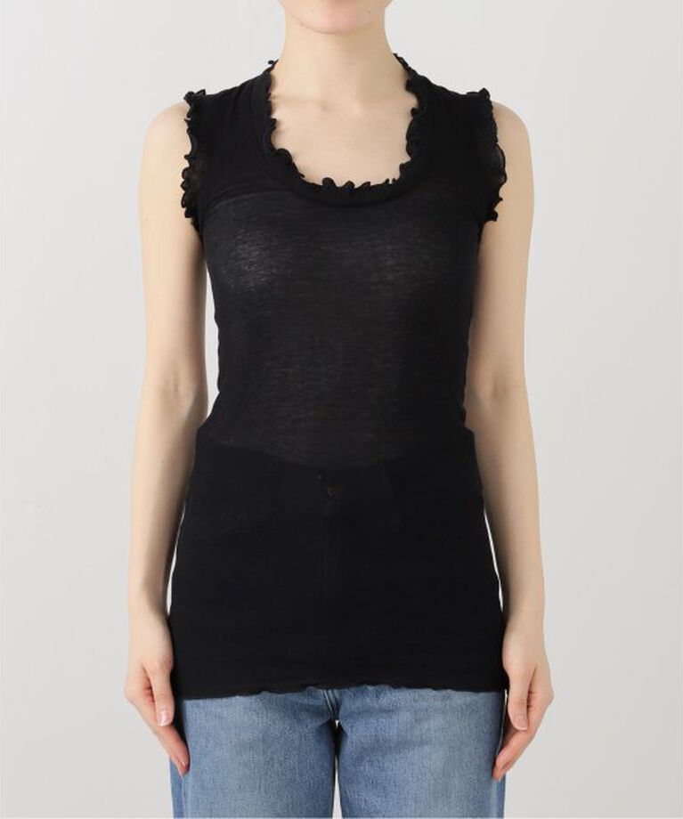 IENA LA BOUCLE「seamless basic./シームレスベーシック Flounce タンクトップ」|タンクトップ|