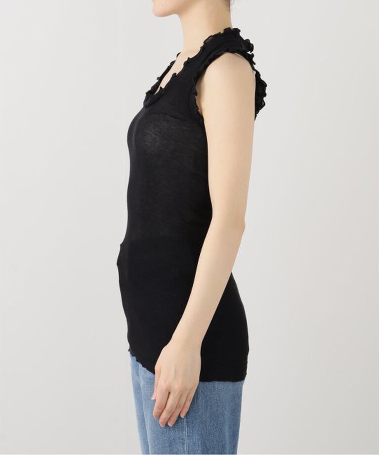 IENA LA BOUCLE「seamless basic./シームレスベーシック Flounce タンクトップ」|タンクトップ|