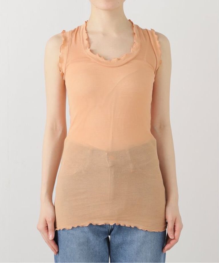IENA LA BOUCLE「seamless basic./シームレスベーシック Flounce タンクトップ」|タンクトップ|