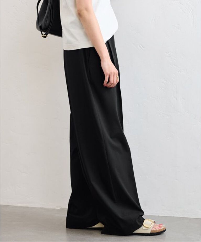 U by SPICK&SPAN「《追加》2WAYトロタックイージーワイド」|スラックス|