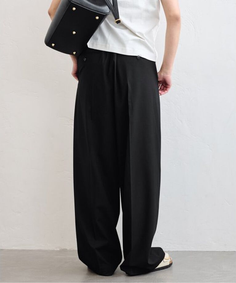 U by SPICK&SPAN「《追加》2WAYトロタックイージーワイド」|スラックス|