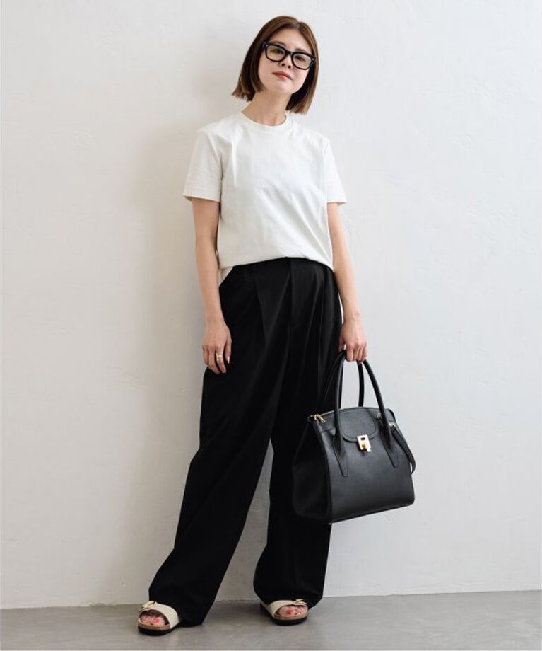 U by SPICK&SPAN「《追加》2WAYトロタックイージーワイド」|スラックス|
