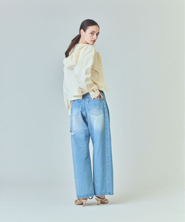  「ドロストウエストデニムパンツ」|デニム|
