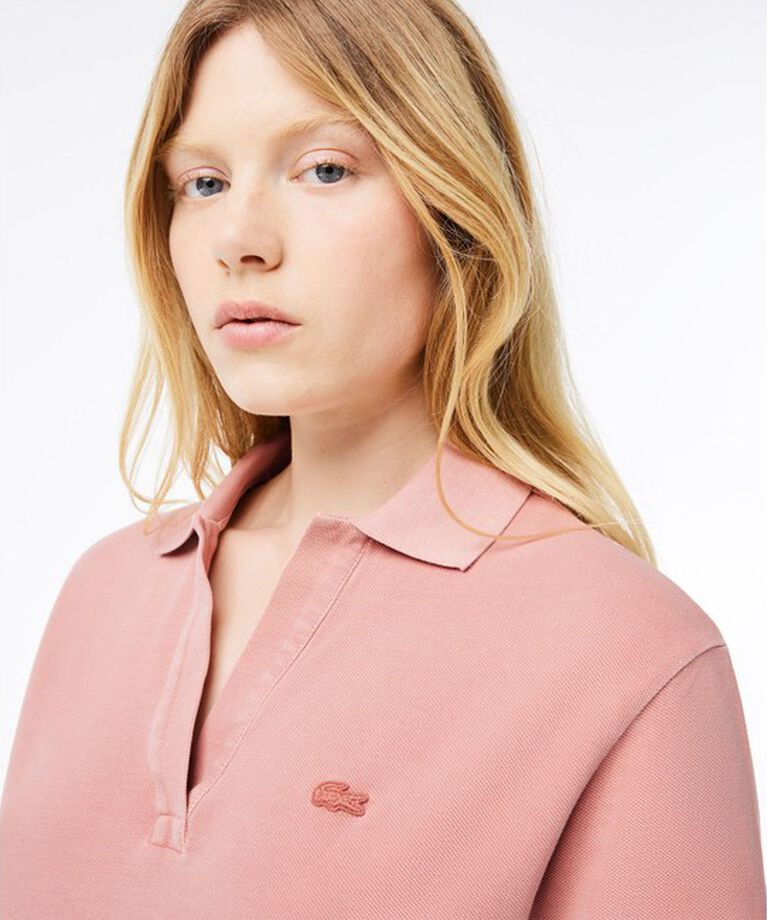 LACOSTE「オーガニックコットン ナチュラルダイスキッパーネックポロシャツ」|ポロシャツ|