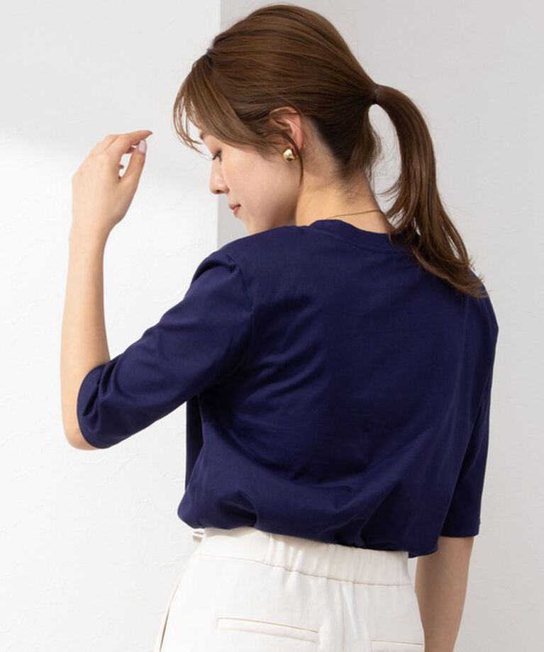 NOLLEY'S「接触冷感 70/2コンパクトクール肩パットTシャツ」|Tシャツ・カットソー|