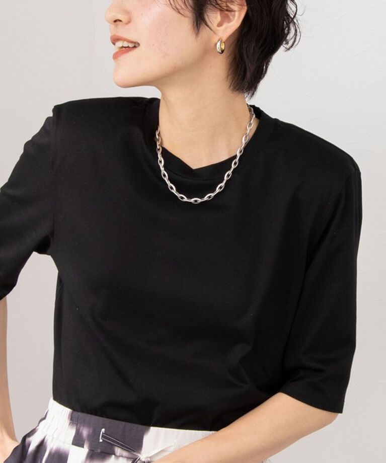 NOLLEY'S「接触冷感 70/2コンパクトクール肩パットTシャツ」|Tシャツ・カットソー|