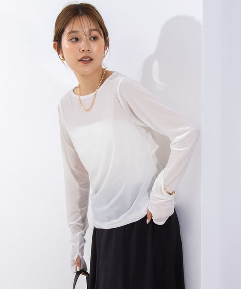 NOLLEY'S「シアーベロアロンT」|Tシャツ・カットソー|
