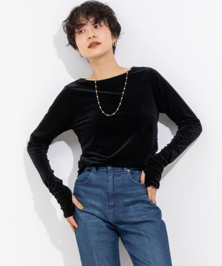 NOLLEY'S「シアーベロアロンT」|Tシャツ・カットソー|