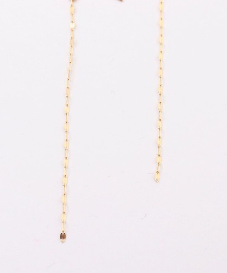 NOLLEY'S「【grace grace/グラスグラス】10K ペタルチェーンピアス」|ピアス|