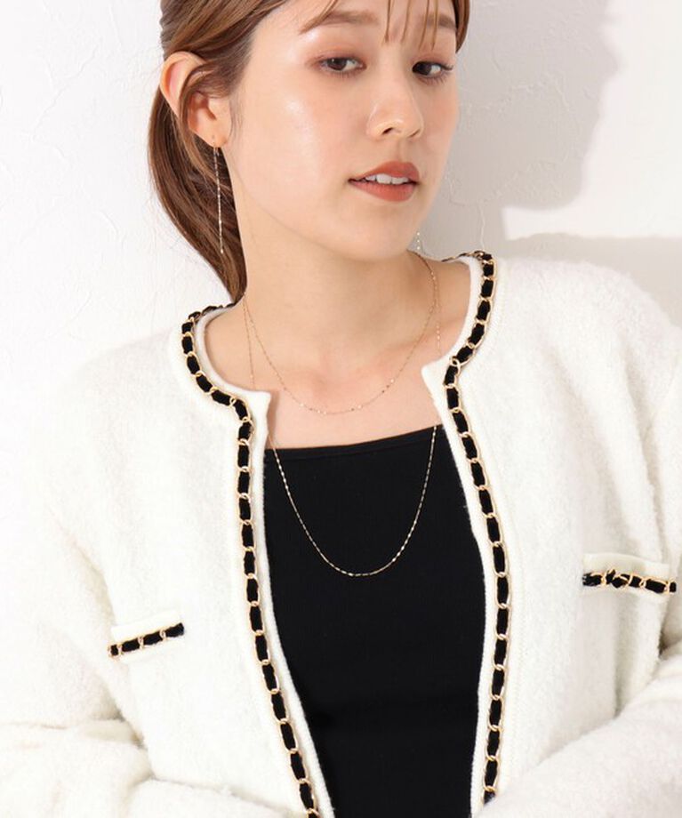 NOLLEY'S「【grace grace/グラスグラス】10K ペタルチェーンピアス」|ピアス|