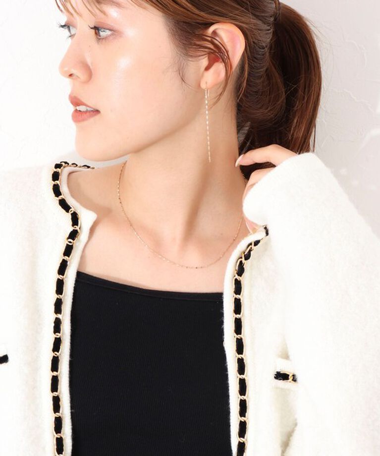 NOLLEY'S「【grace grace/グラスグラス】10K ペタルチェーンピアス」|ピアス|