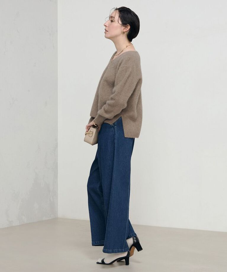 NOLLEY'S「ヘアリーVネックプルオーバーニット」|ニット・セーター|