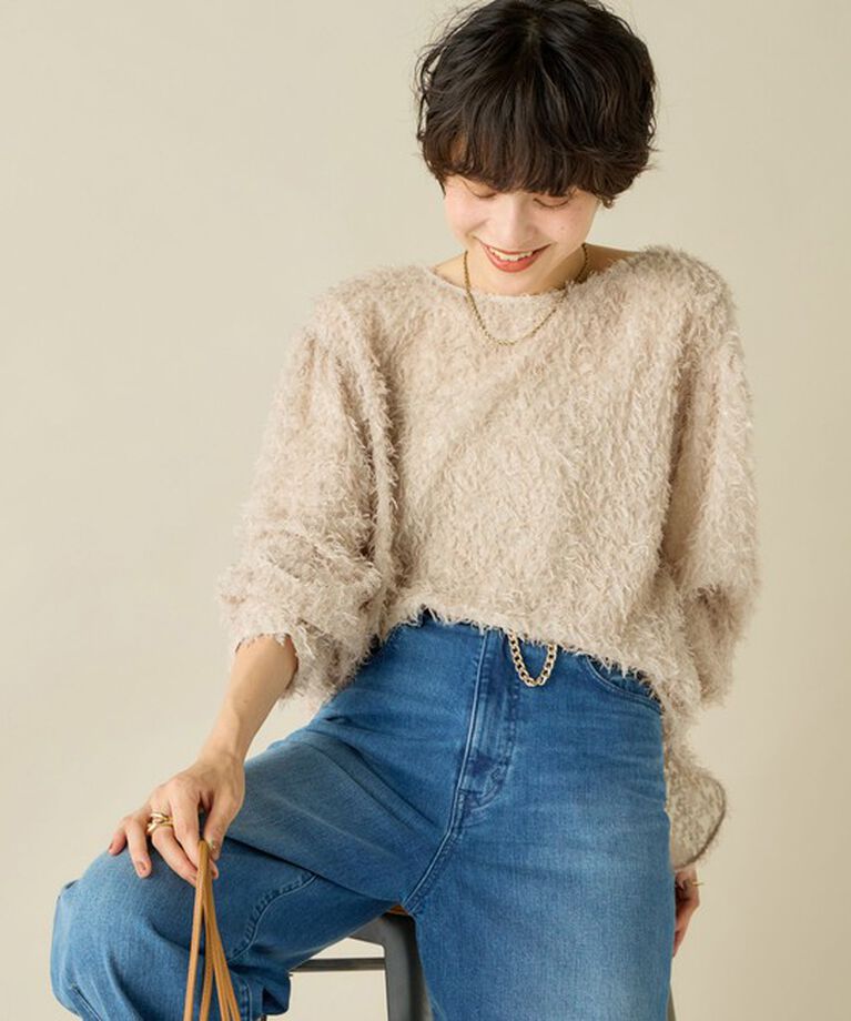 NOLLEY'S sophi「ラメカットジャガードボートネックブラウス」|シャツ・ブラウス|