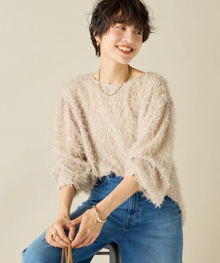NOLLEY'S sophi「ラメカットジャガードボートネックブラウス」|シャツ・ブラウス|