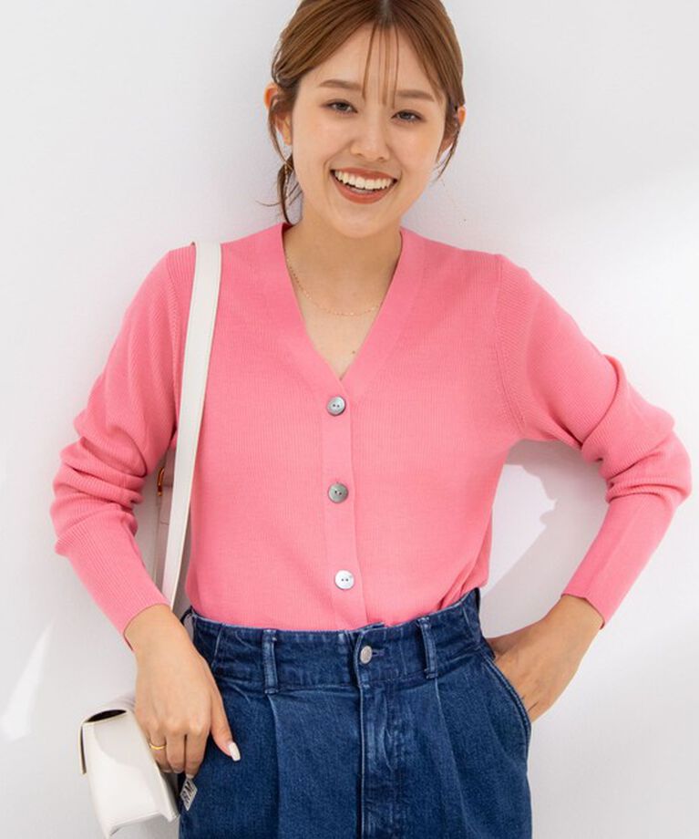NOLLEY'S「＜飯豊まりえさん着用＞《手洗い可能》エタニティリブVネックカーディガン」|カーディガン|