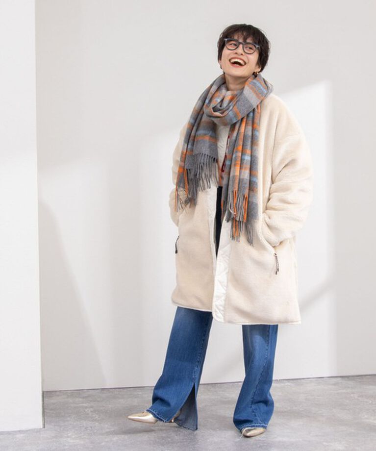 NOLLEY'S「◇【WEB限定】【TAION/タイオン】ノーカラーボアコート(リバーシブル) 24AW」|ダウン|