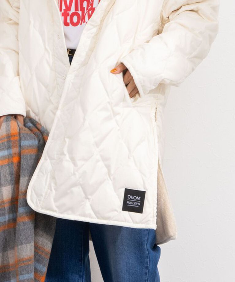 NOLLEY'S「◇【WEB限定】【TAION/タイオン】ノーカラーボアコート(リバーシブル) 24AW」|ダウン|