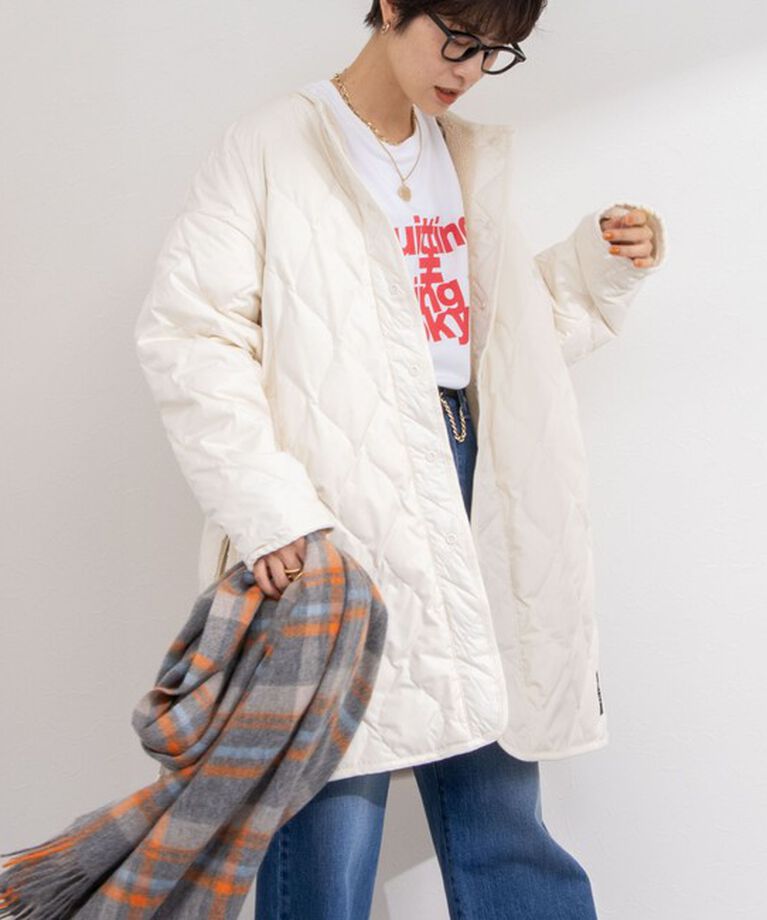 NOLLEY'S「◇【WEB限定】【TAION/タイオン】ノーカラーボアコート(リバーシブル) 24AW」|ダウン|