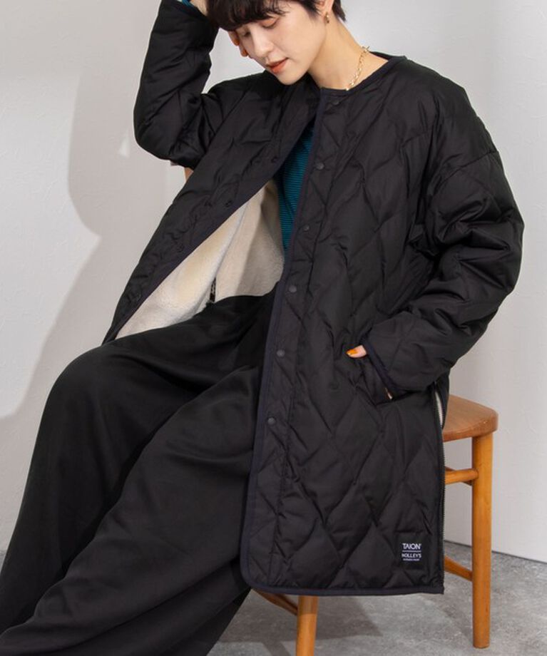 NOLLEY'S「◇【WEB限定】【TAION/タイオン】ノーカラーボアコート(リバーシブル) 24AW」|ダウン|