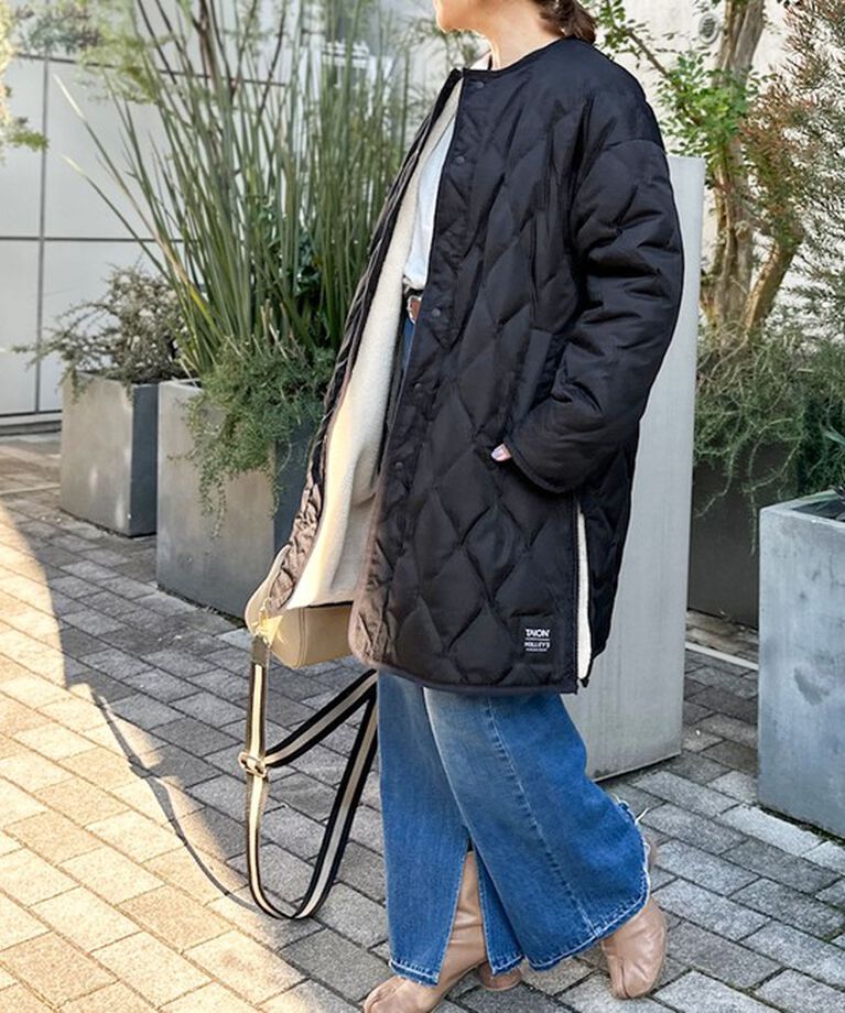 NOLLEY'S「◇【WEB限定】【TAION/タイオン】ノーカラーボアコート(リバーシブル) 24AW」|ダウン|