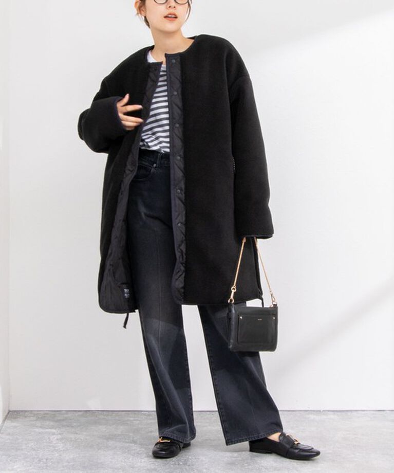 NOLLEY'S「◇【WEB限定】【TAION/タイオン】ノーカラーボアコート(リバーシブル) 24AW」|ダウン|