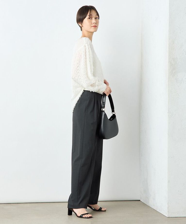 NOLLEY'S sophi「＜飯豊まりえさん着用＞ウォッシャブルウエスト折り返し2WAYワイドパンツ」|その他|