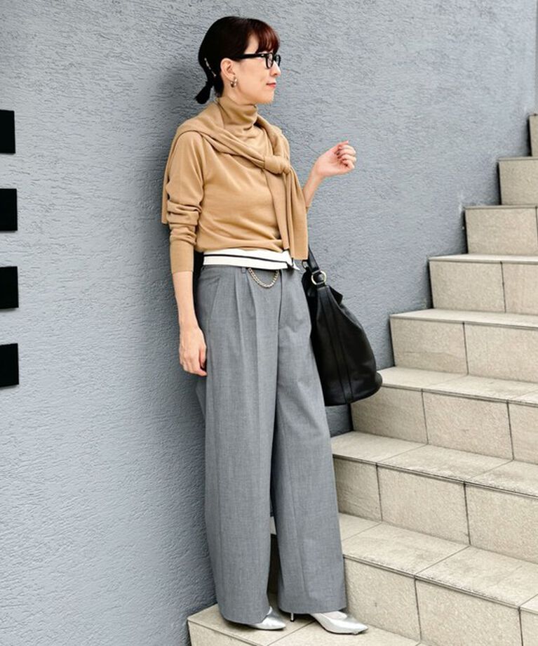 NOLLEY'S sophi「＜飯豊まりえさん着用＞ウォッシャブルウエスト折り返し2WAYワイドパンツ」|その他|