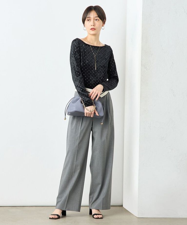 NOLLEY'S sophi「＜飯豊まりえさん着用＞ウォッシャブルウエスト折り返し2WAYワイドパンツ」|その他|
