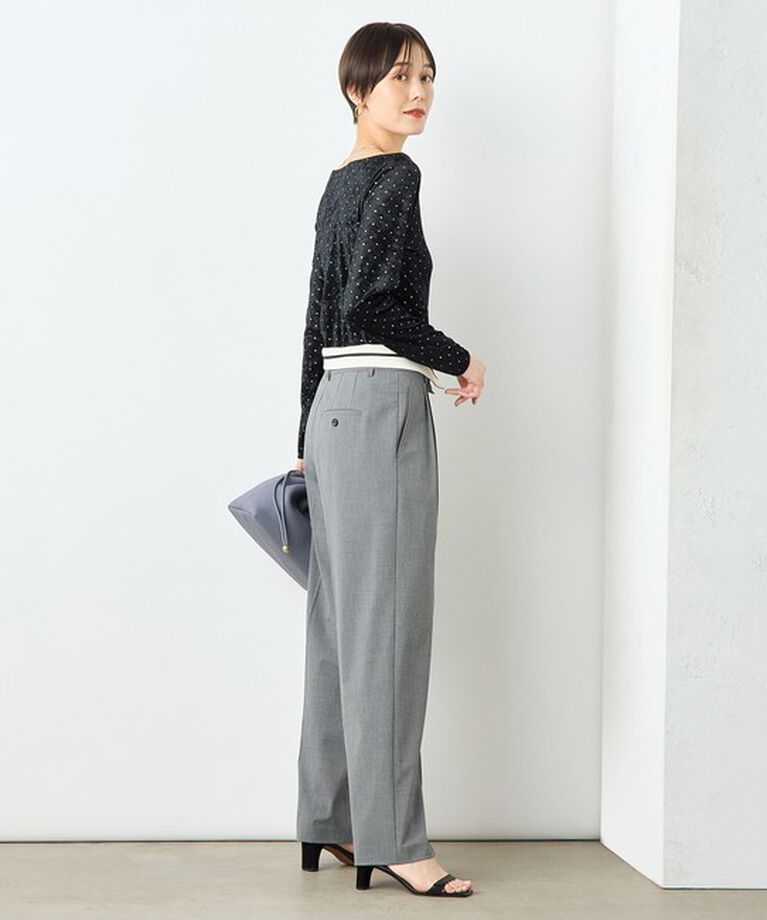 NOLLEY'S sophi「＜飯豊まりえさん着用＞ウォッシャブルウエスト折り返し2WAYワイドパンツ」|その他|