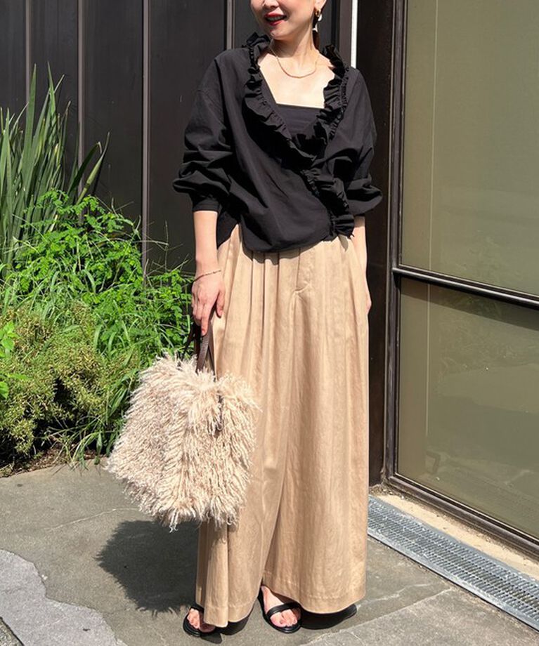 NOLLEY'S「◇【WEB限定サイズあり】ウォッシャブルセルロース5タックワイドパンツ」|その他|