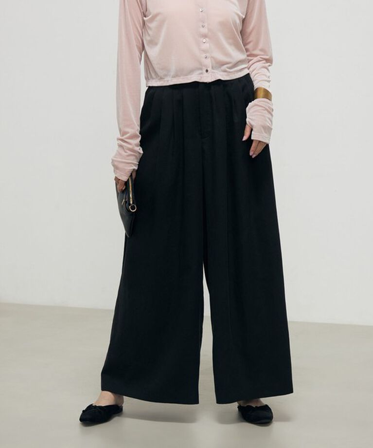 NOLLEY'S「◇【WEB限定サイズあり】ウォッシャブルセルロース5タックワイドパンツ」|その他|