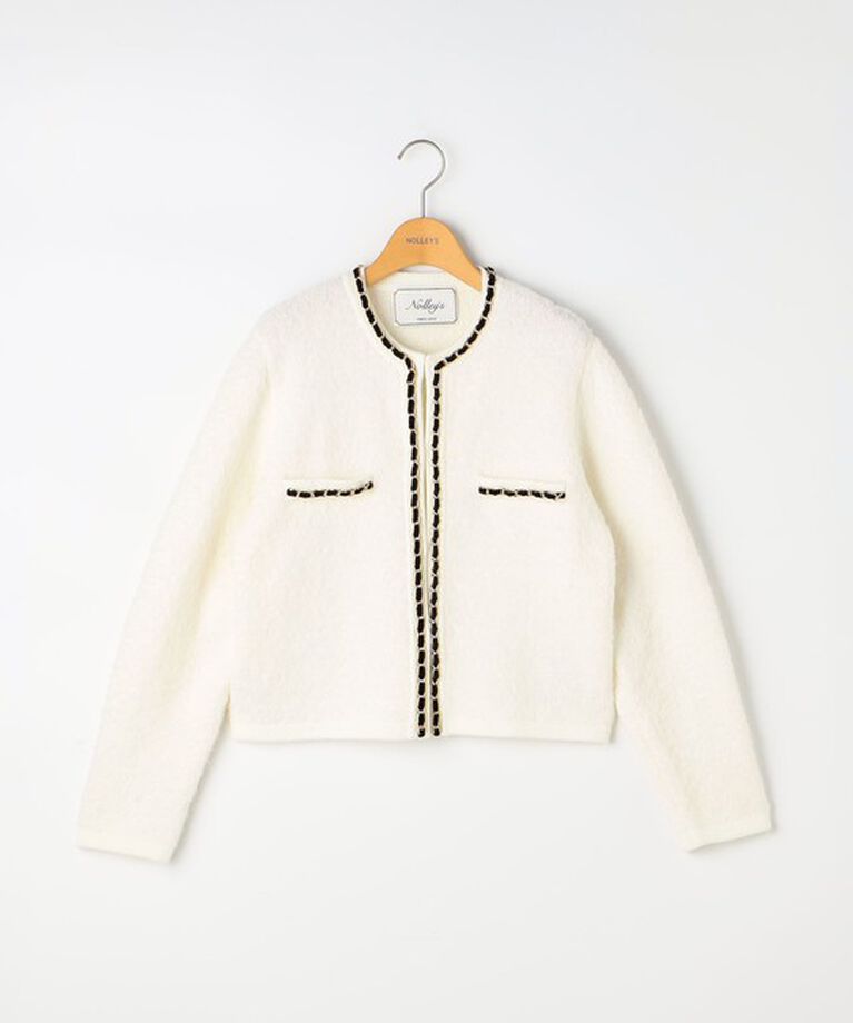 NOLLEY'S「＜飯豊まりえさん着用＞チェーンブレードフワフワジャケット 24AW」|カーディガン|
