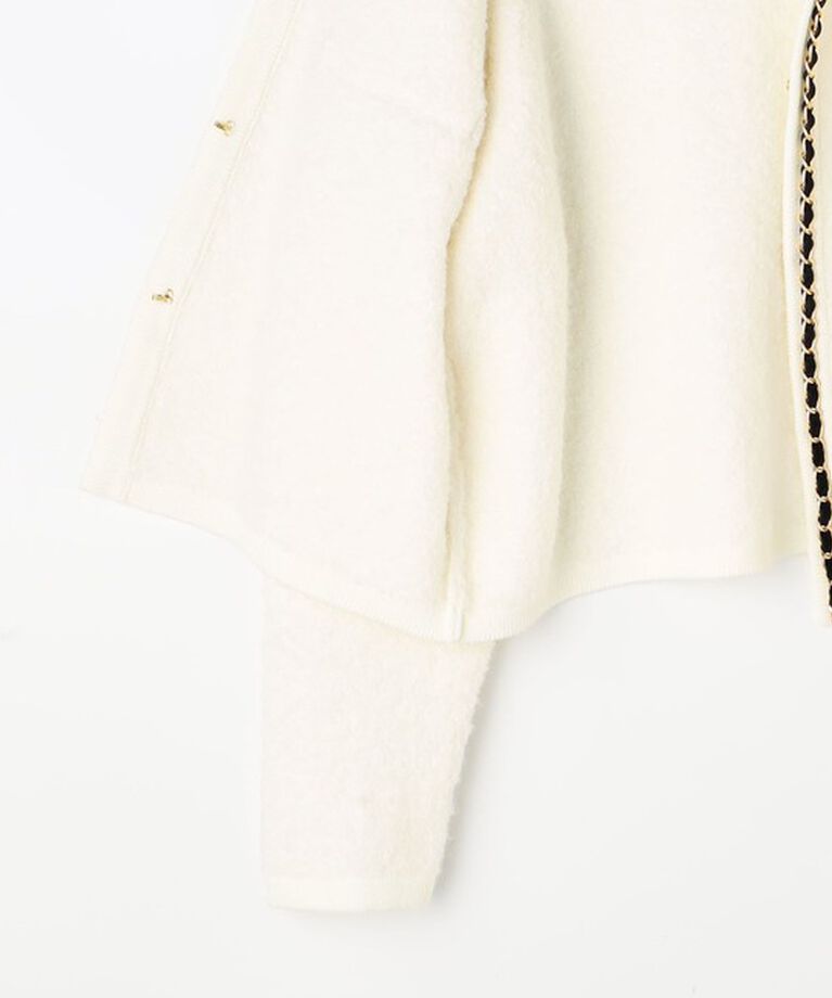 NOLLEY'S「＜飯豊まりえさん着用＞チェーンブレードフワフワジャケット 24AW」|カーディガン|
