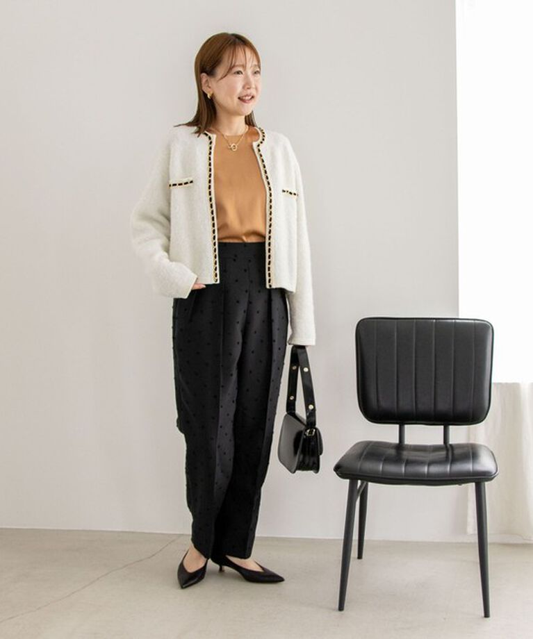 NOLLEY'S「＜飯豊まりえさん着用＞チェーンブレードフワフワジャケット 24AW」|カーディガン|