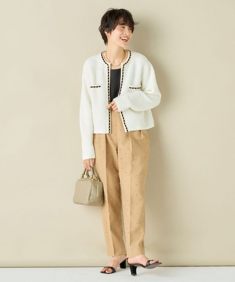 NOLLEY'S「＜飯豊まりえさん着用＞チェーンブレードフワフワジャケット 24AW」|カーディガン|